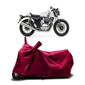 Motorcycle Bike Cover Compatible for Royal Enfie Continental GT 650 Water Resistance Dustproof UV Protection Indor Outdor Parking with All Varients Full Body (Maroon Color)